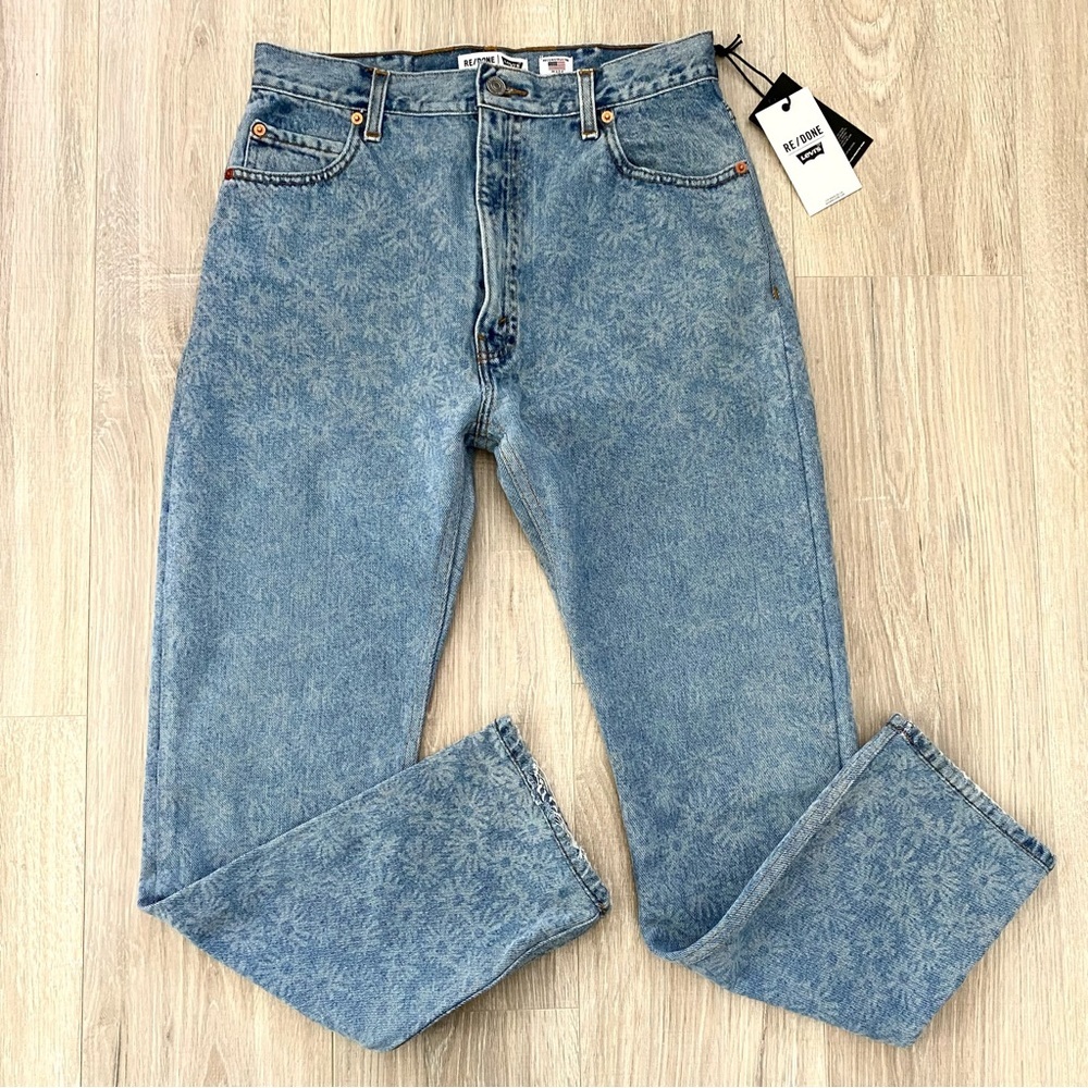 ReDone Levi’s Collection 70s Indigo Daisy Straight Denim Jeans Sz 27